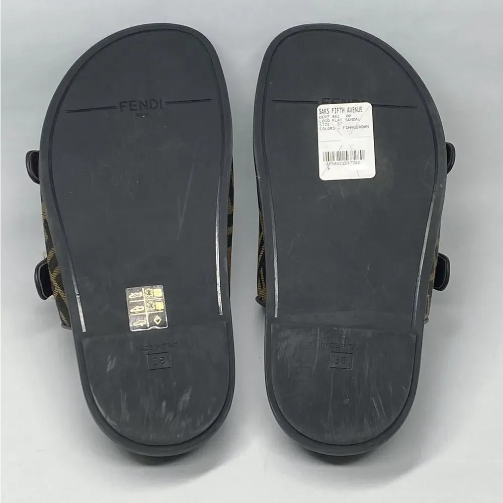 Fendi Feel Jewel Buckle Slide Sandals size 38